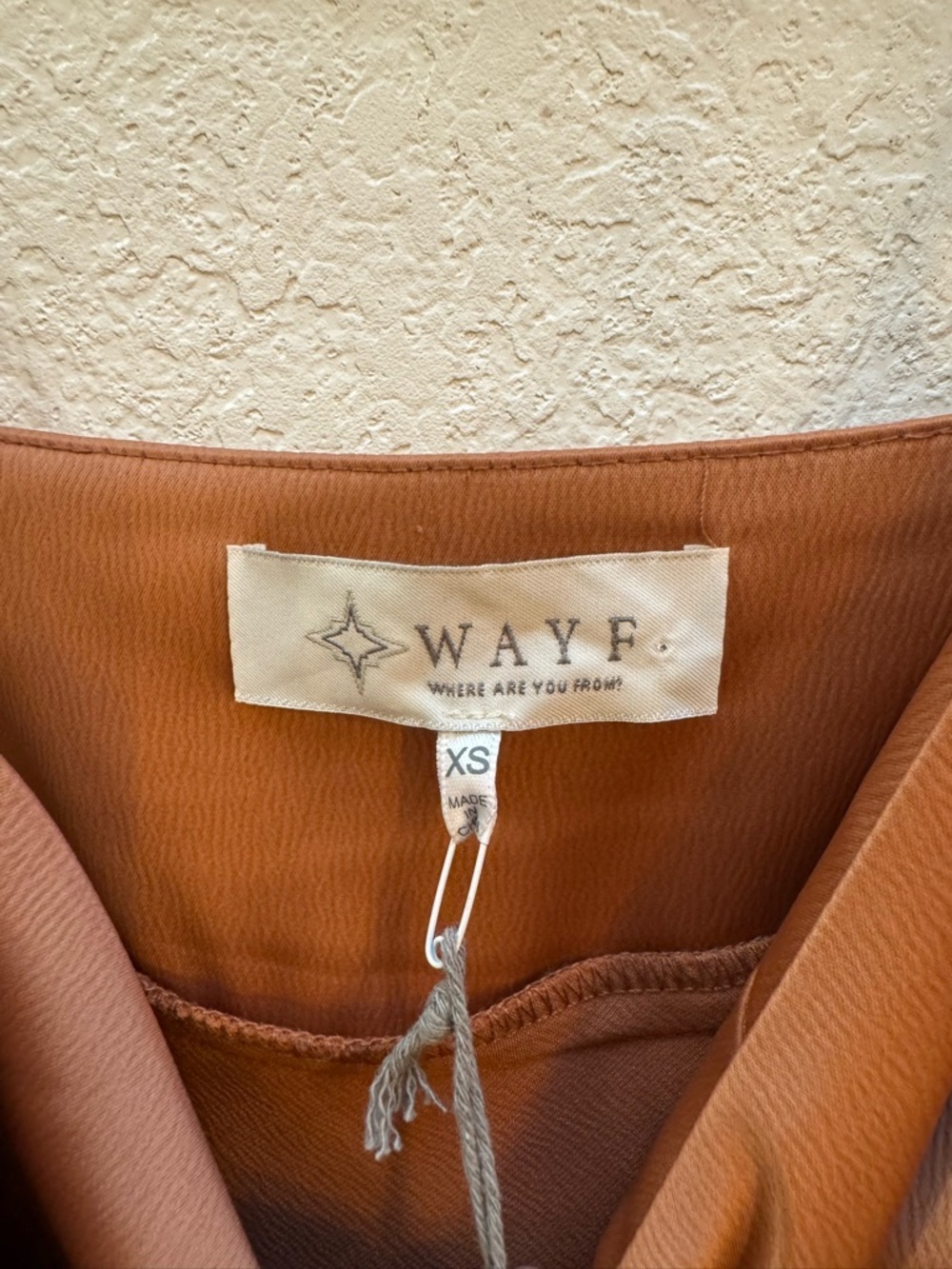 Wayf Rust-Brown Slip Midi Dress - Picture 6 of 8